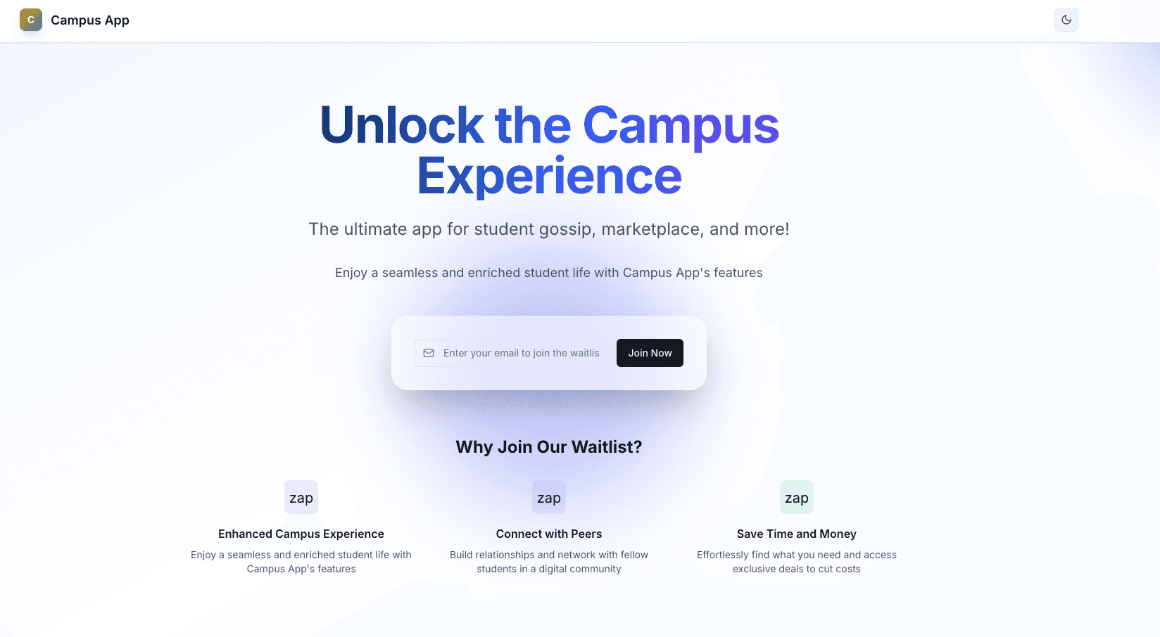 Mobile App Waitlist template preview