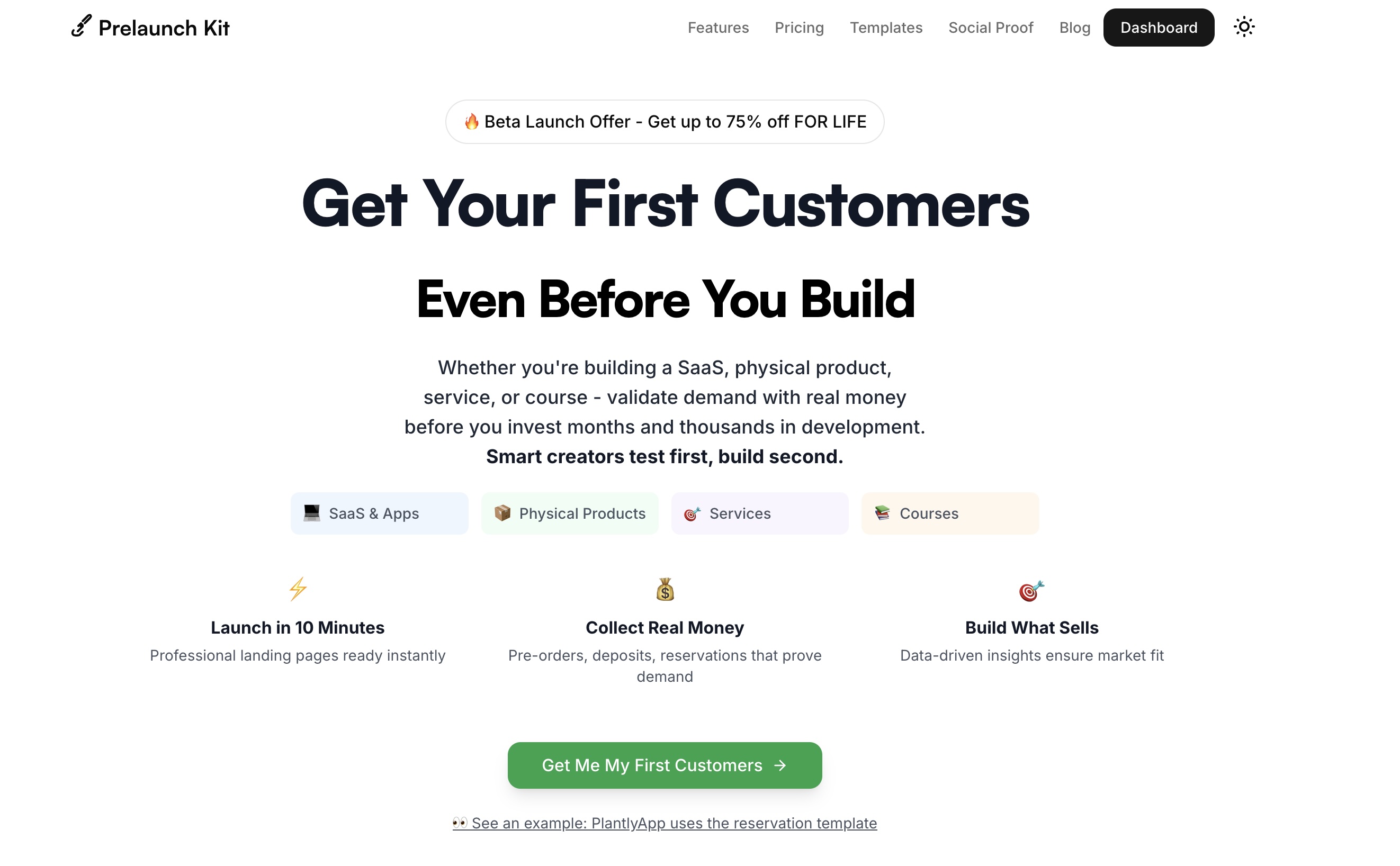 PrelaunchKit - The Fastest Way to Acquire Your First Customers | Validate Ideas Before Building | Landing Pages, Pre-orders & Analytics
